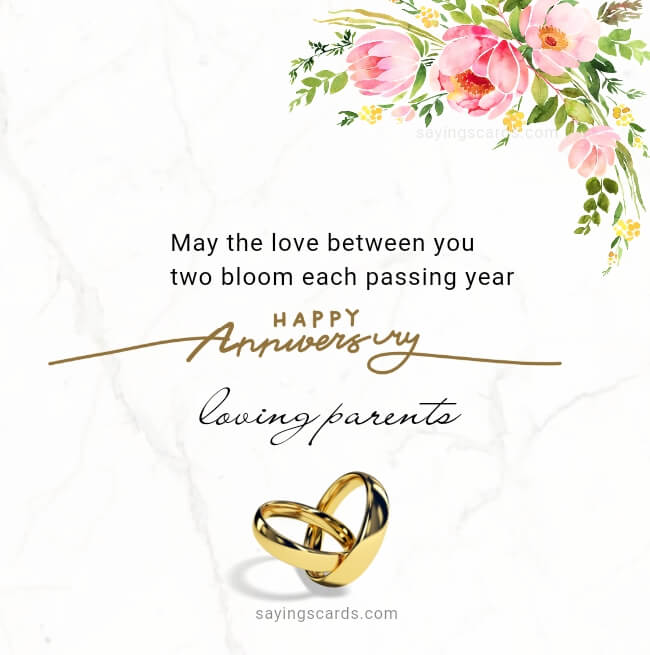 Happy Anniversary Sayings Cards For Mom Dad