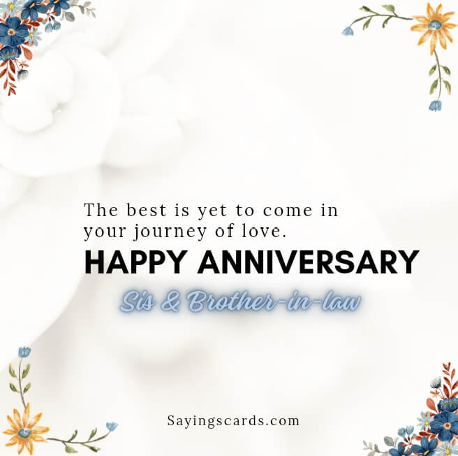 Wedding Anniversary Sayings Cards For Sister