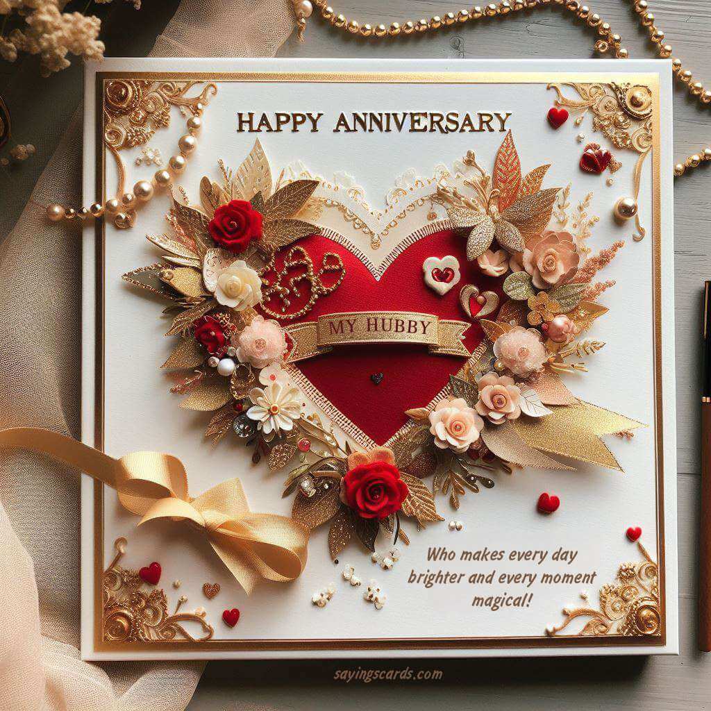 Wedding Anniversary Saying Cards For Hubby